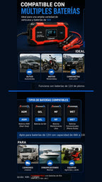 CARGADOR-REPARADOR DE BATERIAS PARA AUTO