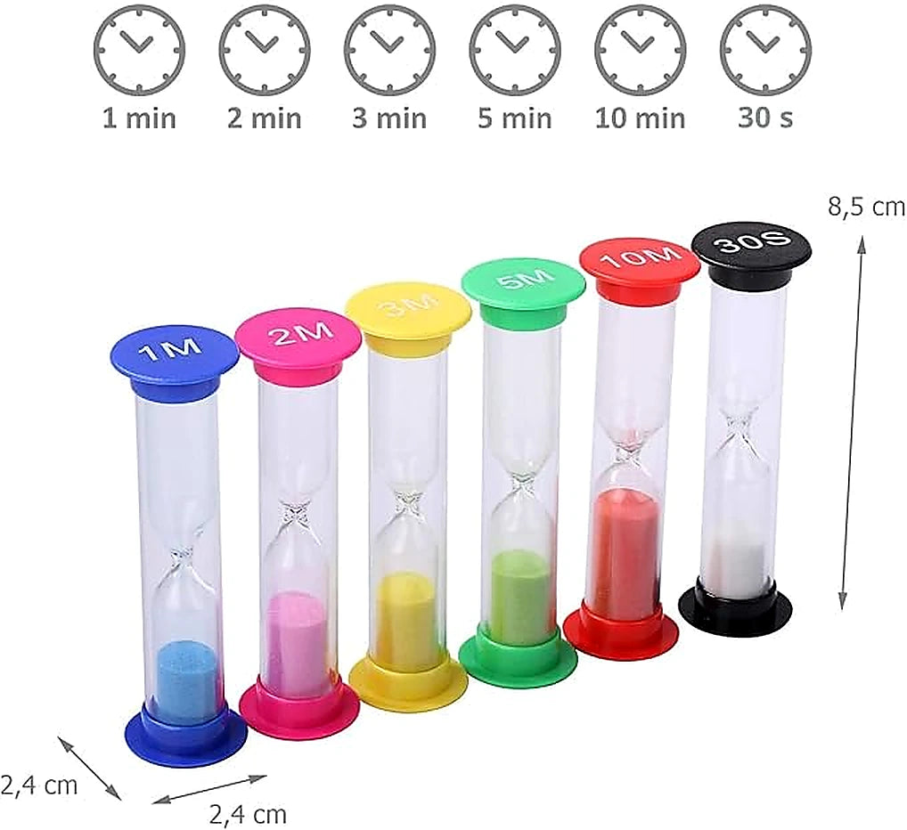 Set Tiempo Visual™ 6 Relojes de Arena para Niños