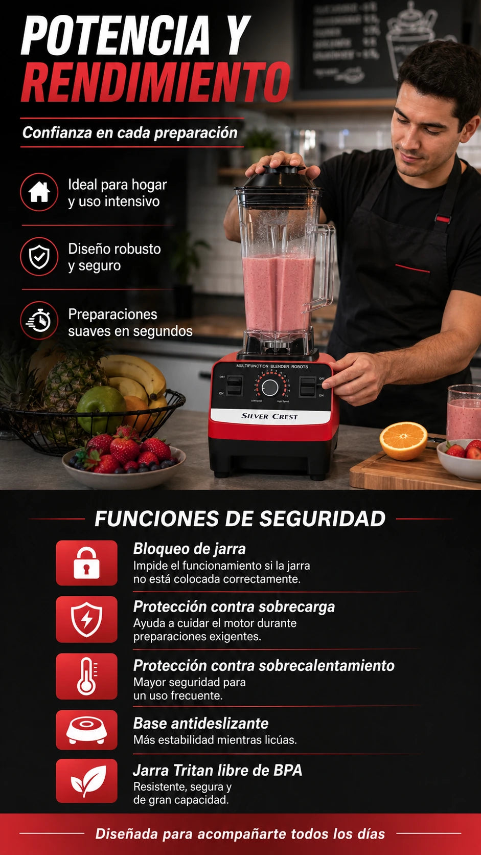 Licuadora profesional 4500W max